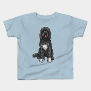 Cute Portuguese Water Dog | Black Kids T-Shirt